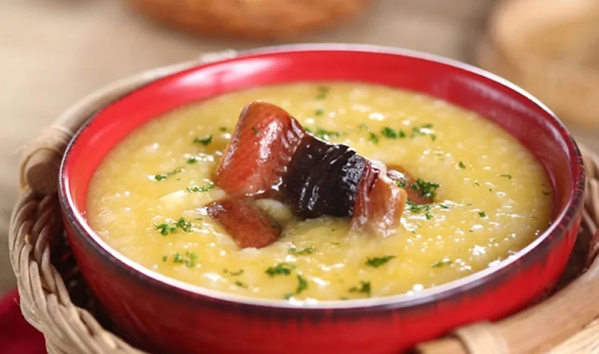 Hình minh họa cháo lươn đậu xanh bí đỏ