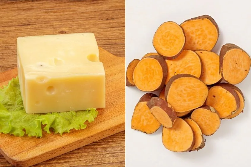 Cháo phô mai cho bé nấu với khoai lang