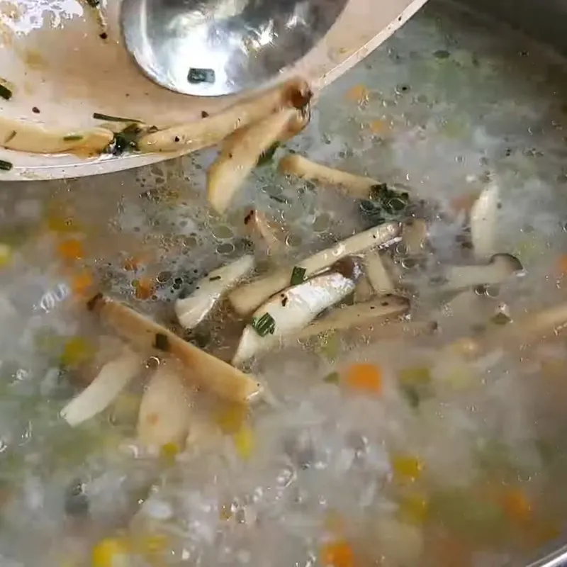 Bước 3 Nấu cháo Cháo rau củ chay