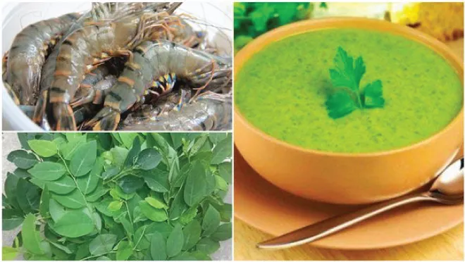 Cháo tôm rau ngót