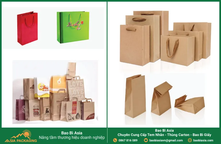 Chất liệu túi giấy đựng đồ ăn