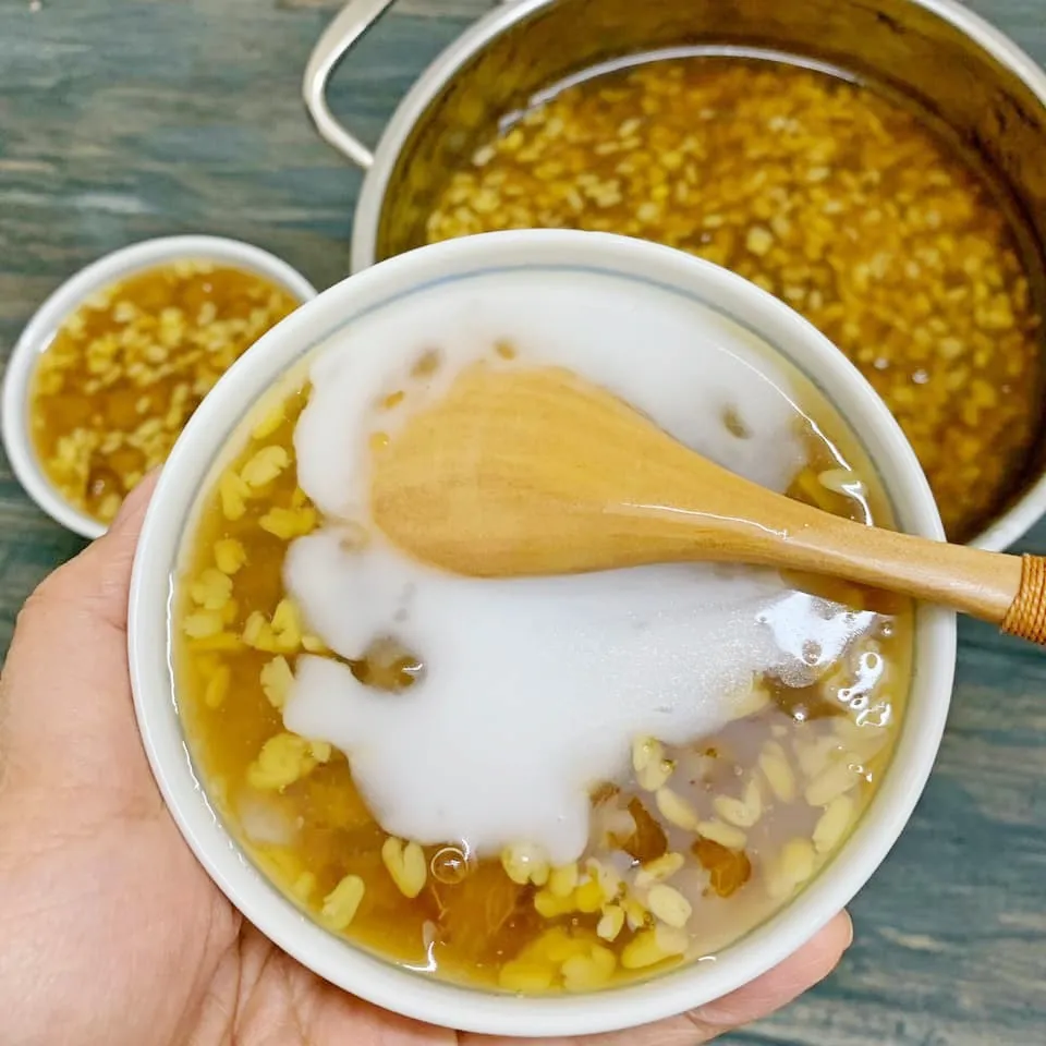 Món chè bưởi thơm ngon sau khi hoàn thiện bằng nồi áp suất