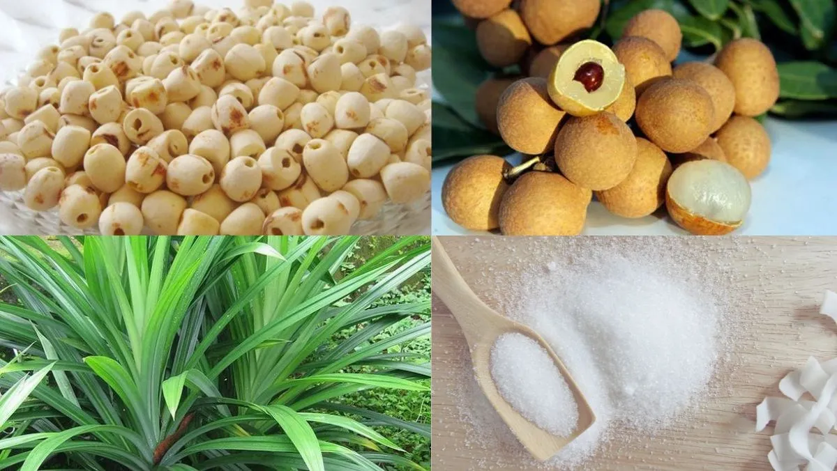 Món chè hạt sen long nhãn sau khi hoàn thành