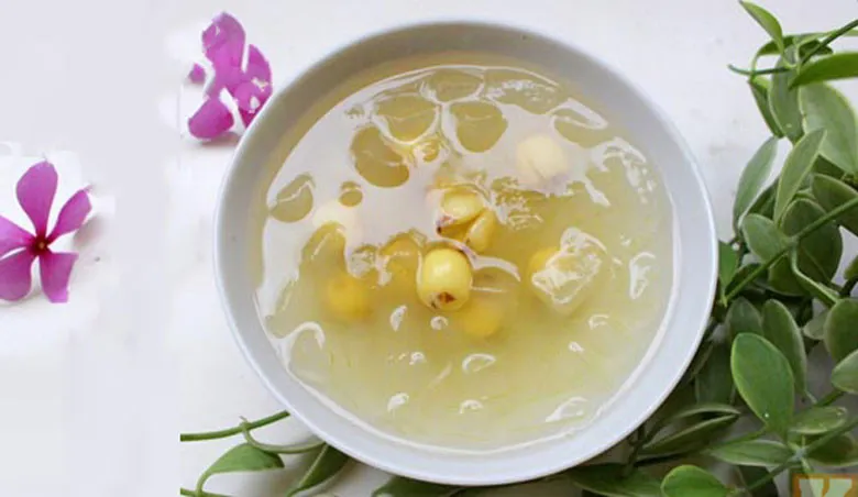 Chén chè hạt sen nha đam hoàn hảo