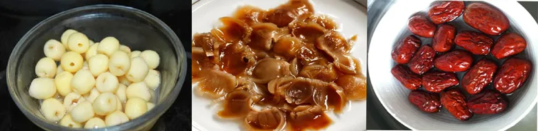 Sơ chế nguyên liệu chè táo đỏ hạt sen nhãn nhục