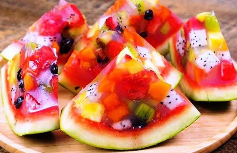 Cách nấu thạch rau câu trái cây: thành phẩm