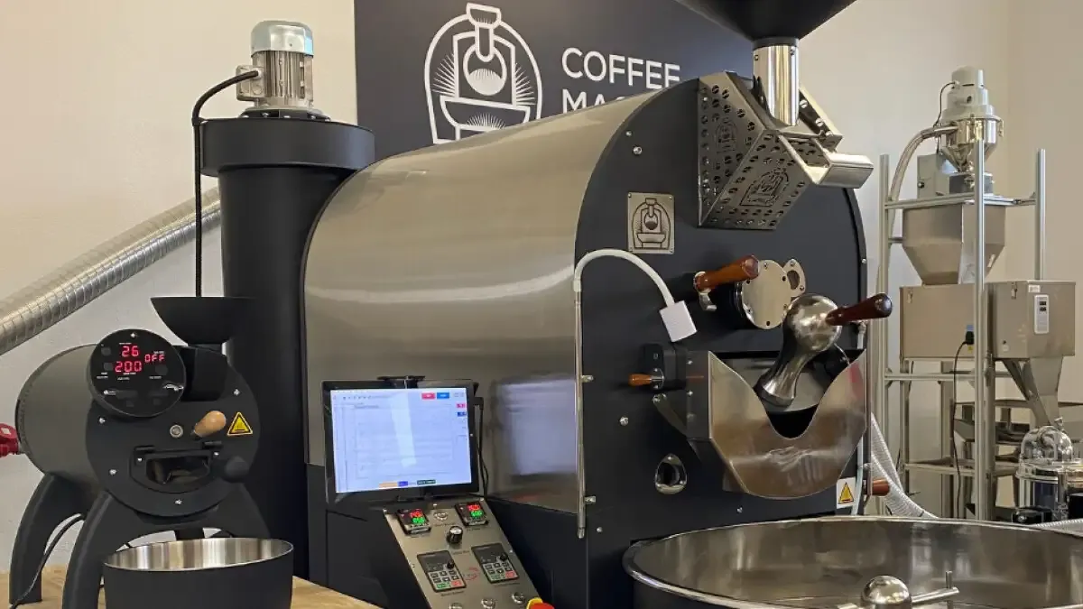 Cấu tạo máy rang cà phê trống quay