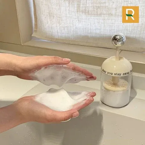 Cốc Tạo Bọt Sữa Rửa Mặt, Sữa Tắm Chuyên Dụng Có Tay Đẩy Lò Xo