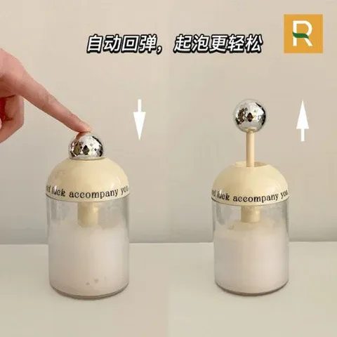 Cốc Tạo Bọt Sữa Rửa Mặt, Sữa Tắm Chuyên Dụng Có Tay Đẩy Lò Xo