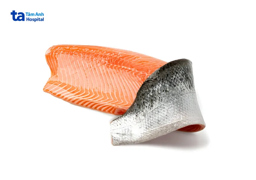 Da cá hồi óng ánh, giàu collagen type I