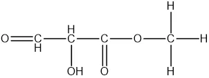 Cấu trúc methyl 2-hydroxy-3-oxopropanoat