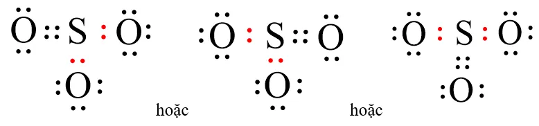 Cấu trúc phân tử SO3 với nguyên tử S ở trung tâm