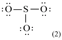 Hoàn thiện octet cho các nguyên tử O trong SO3