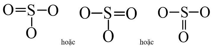 Công thức cấu tạo của SO3 chỉ thể hiện liên kết