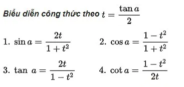 Công thức lượng giác nâng cao