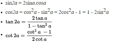 Công thức nhân đôi lượng giác