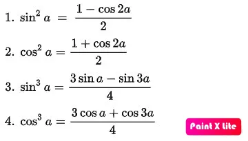 Công thức hạ bậc lượng giác