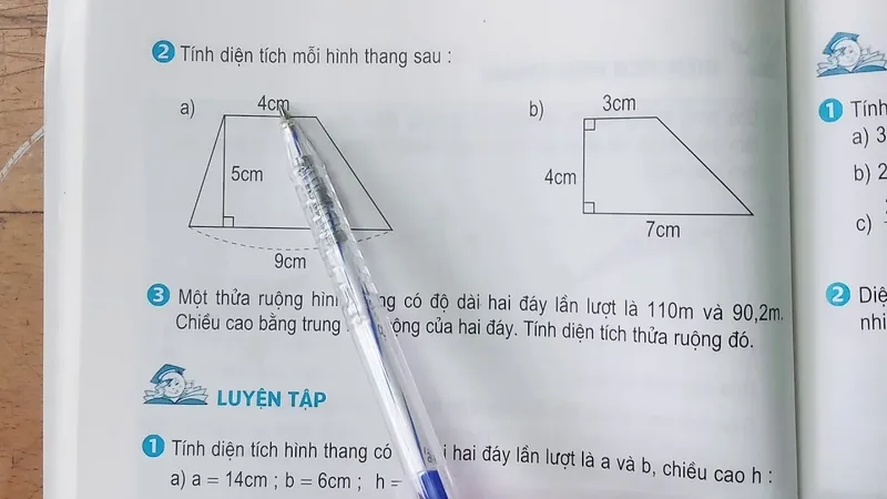 Ứng dụng công thức tính diện tích hình thang trong thực tế