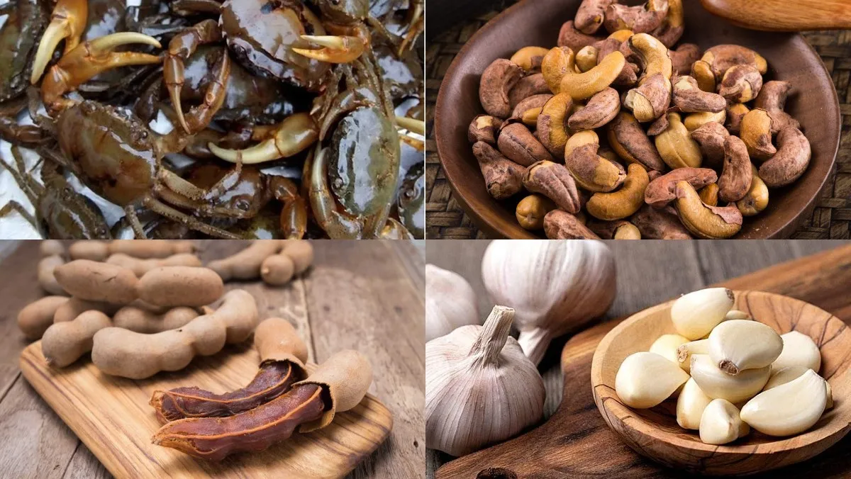 Nguyên liệu chuẩn bị cho cua đồng