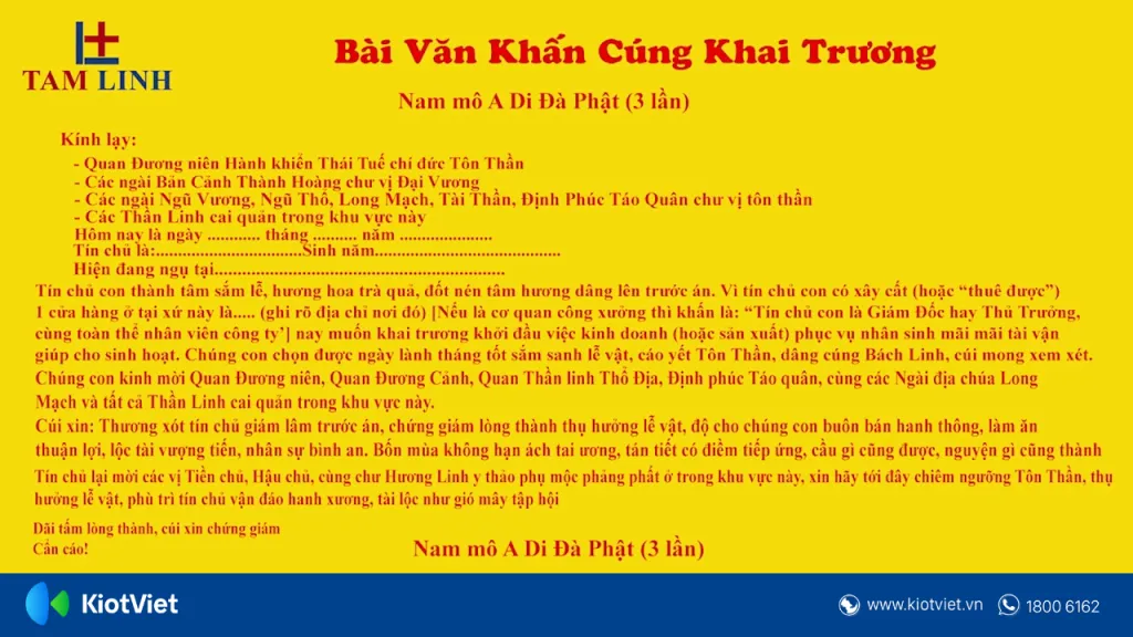 Quy trình cúng khai trương quán ăn đúng cách