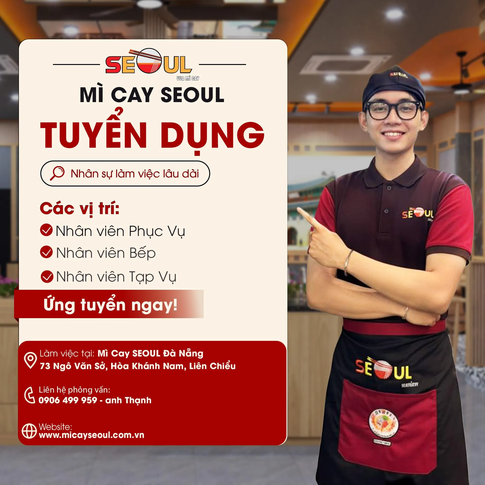 Đà Nẵng tuyển dụng nhân viên cho chi nhánh Ngô Văn Sở