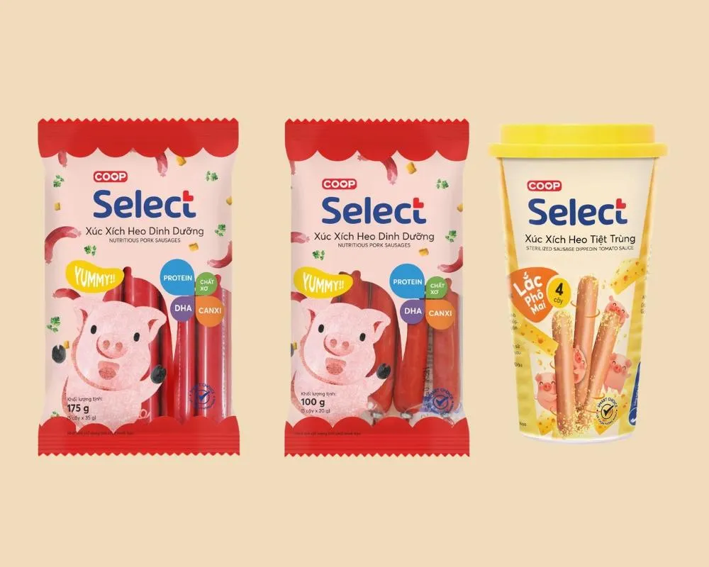 Xúc xích heo dinh dưỡng Coop Select