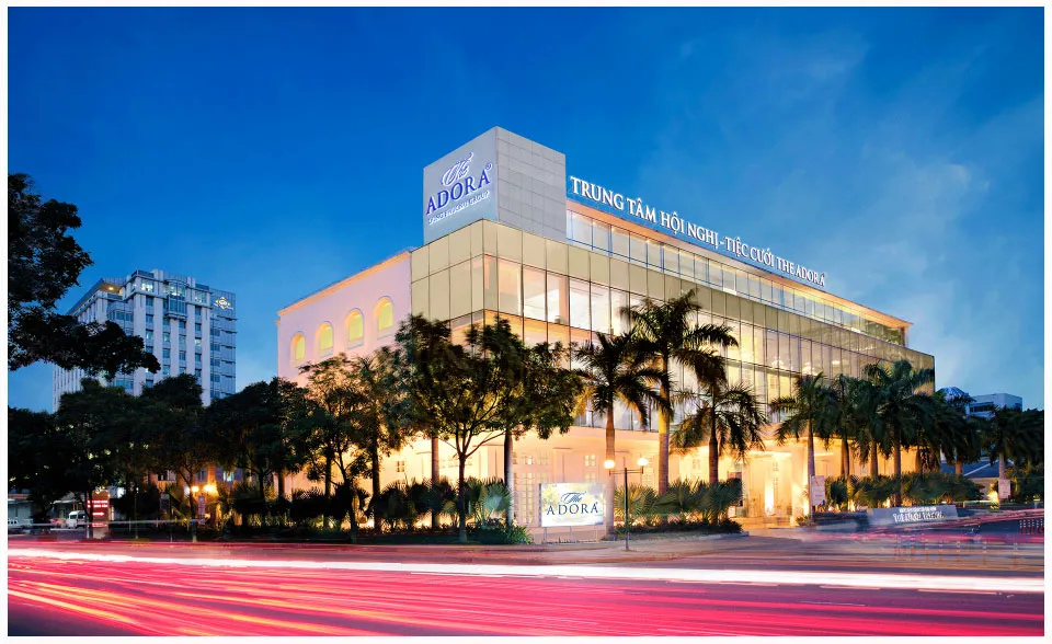 Sảnh tiệc rộng rãi tại The Adora Premium