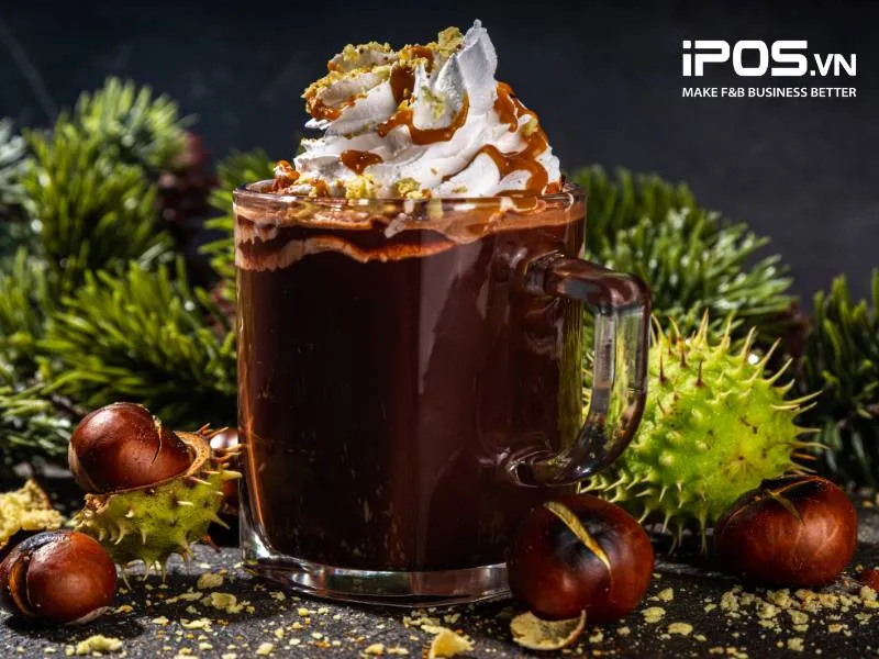 Đồ uống nóng cho menu mùa đông quán cafe: Cacao Hạt Dẻ Nướng