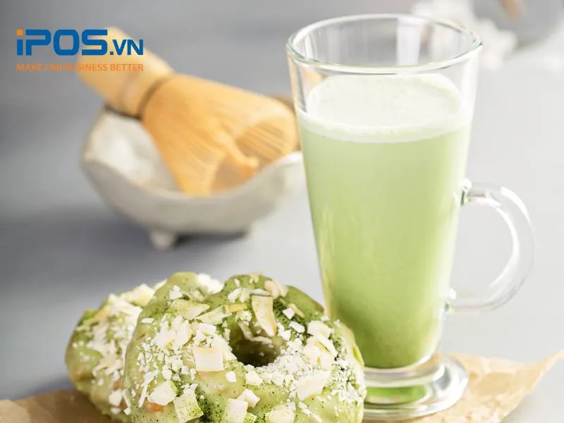 Đồ uống nóng cho menu mùa đông quán cafe: Matcha Dá»«a Non