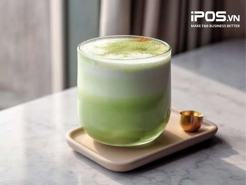 Đồ uống nóng cho menu mùa đông quán cafe: Matcha Latte NÃ³ng