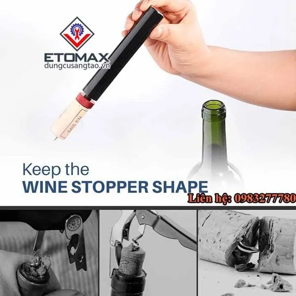 Dụng cụ mở rượu vang áp lực V3