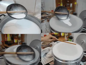 Dụng cụ làm bánh cuốn chuyên dụng với vải trải