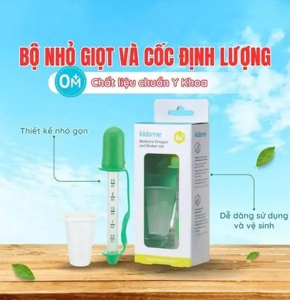 Bộ dụng cụ uống thuốc Kidsme chuẩn Y Khoa