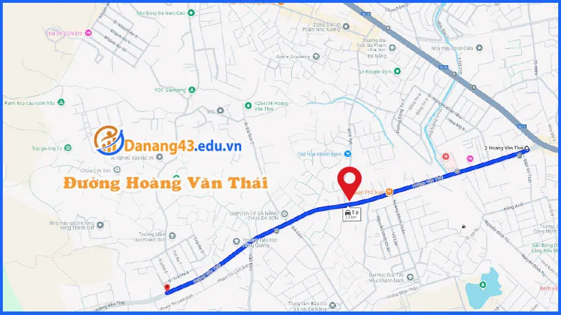 Bản đồ vị trí đường Hoàng Văn Thái Đà Nẵng