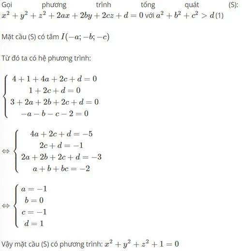 Giải hệ phương trình ba ẩn