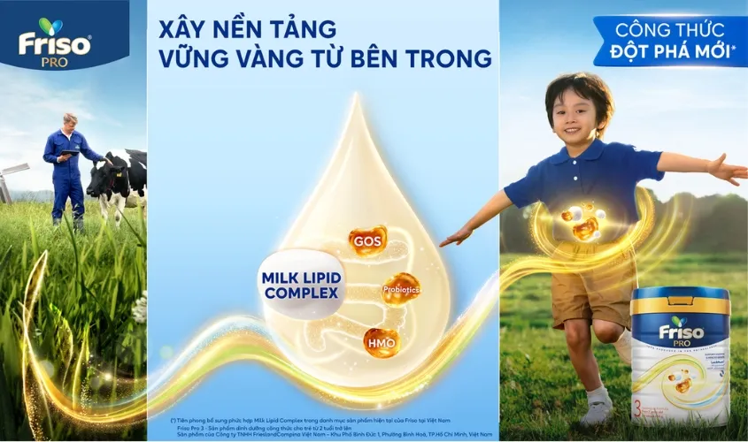 Friso Pro giúp trẻ xây dụng nền tảng đường ruột khỏe mạnh để hấp thu tốt giúp tăng chiều cao