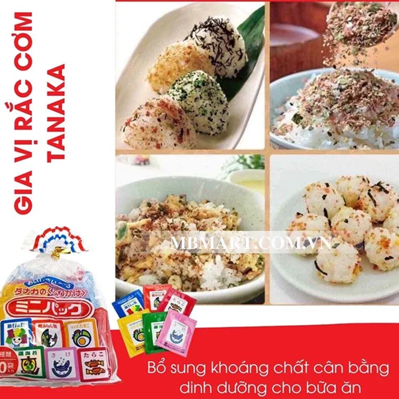 Món cơm nắm sáng tạo sử dụng gia vị rắc cơm nhật