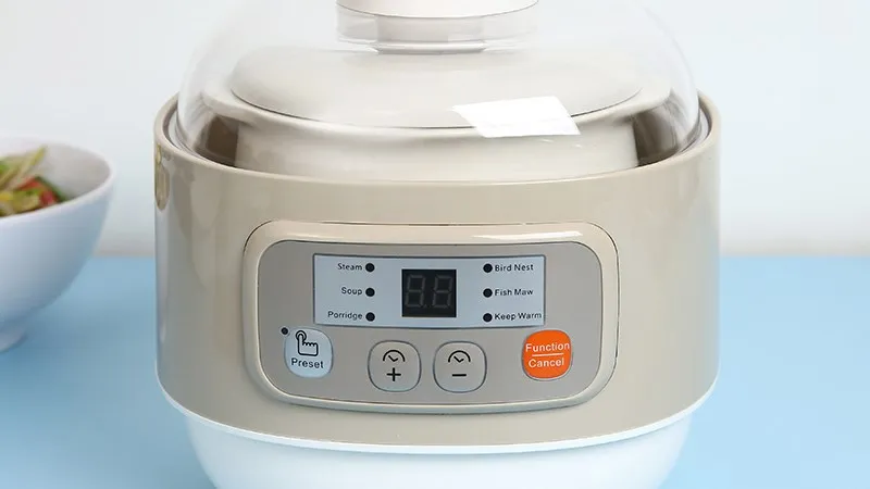 Nồi nấu chậm Bear 0.8 lít DDZ-A08D1 hỗ trợ nấu cháo cách thủy cho bé