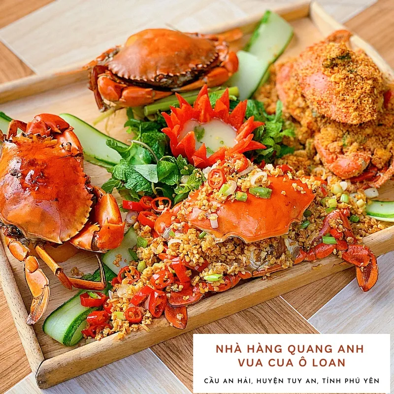 Thưởng thức các loại cua của Phú Yên tại nhà hàng Quang Anh