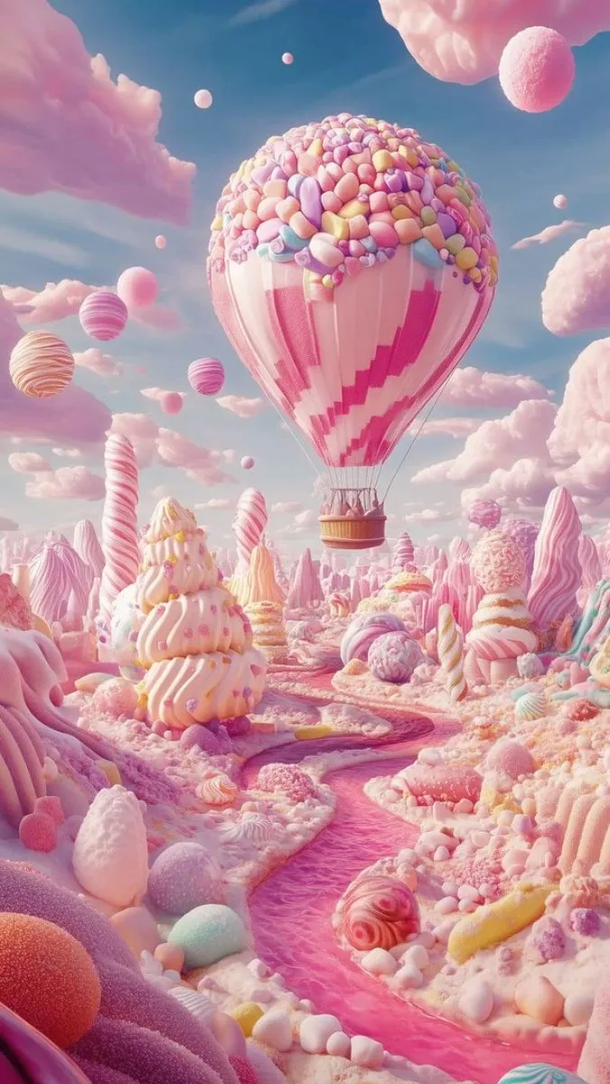 Hình nền đồ ăn cute tỏa sáng