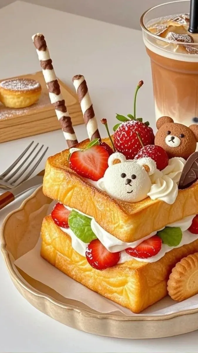 Hình nền đồ ăn cute rực rỡ