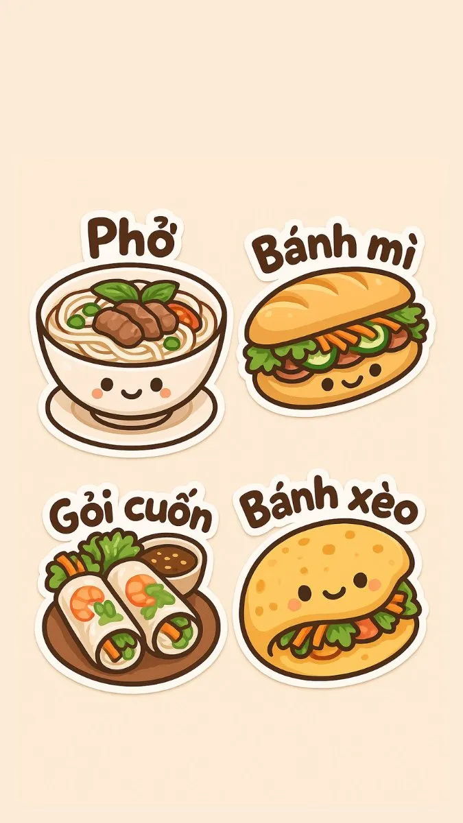 Hình nền đồ ăn cute dễ chịu