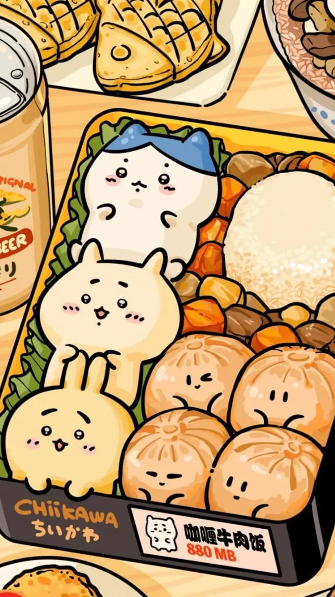 Hình nền đồ ăn cute đầy cảm