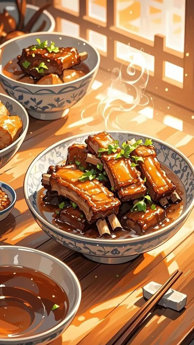 Hình nền đồ ăn cute rực sắc