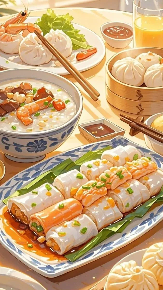 Hình nền đồ ăn cute cực hài