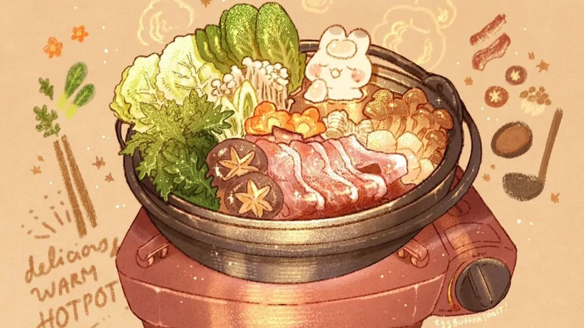 Hình nền đồ ăn cute pastel sáng