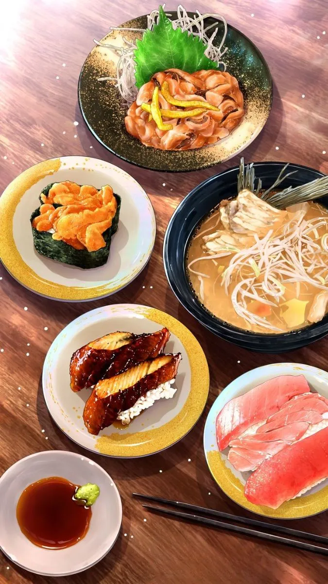 Hình nền đồ ăn cute bé xinh xắn