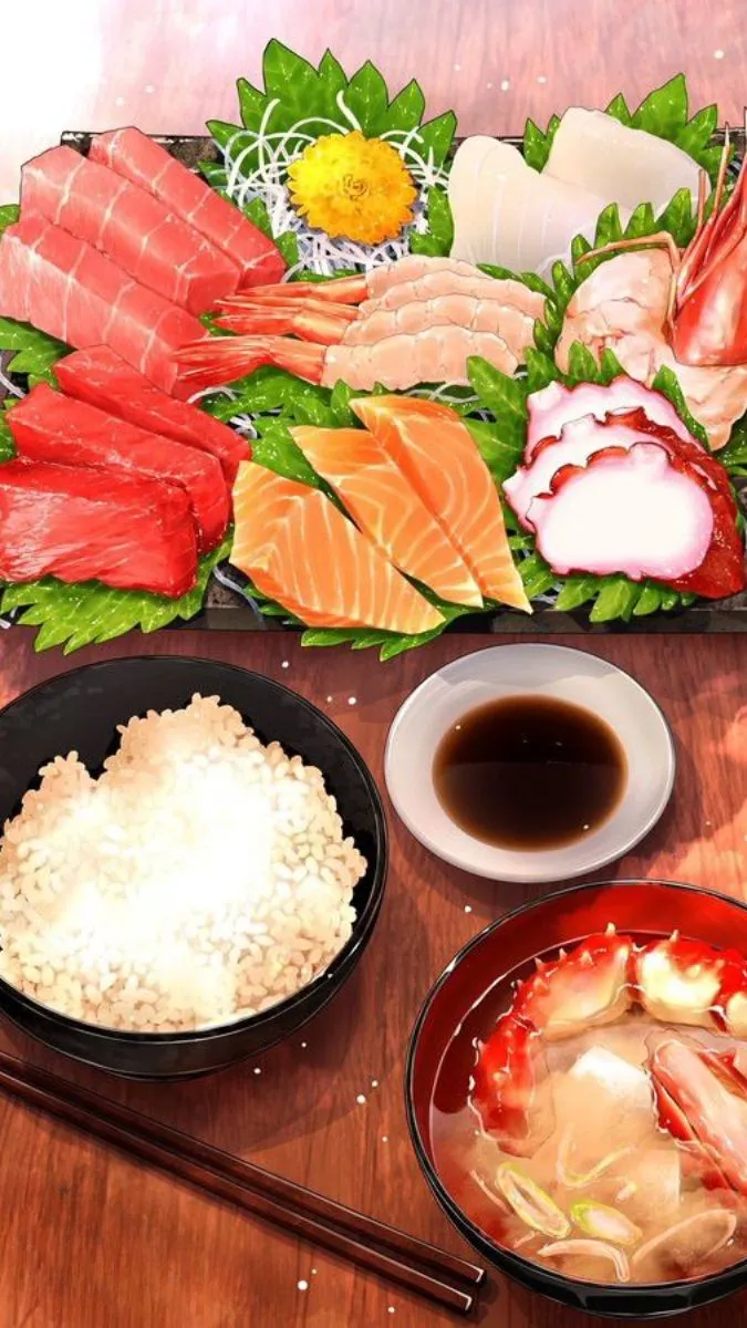 Hình nền đồ ăn cute cực đáng mến