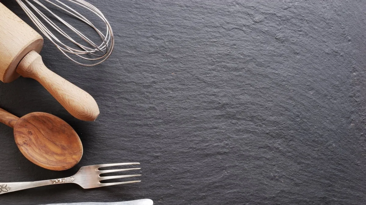 Hình nền PowerPoint chủ đề nhà bếp và dụng cụ nấu ăn độc đáo