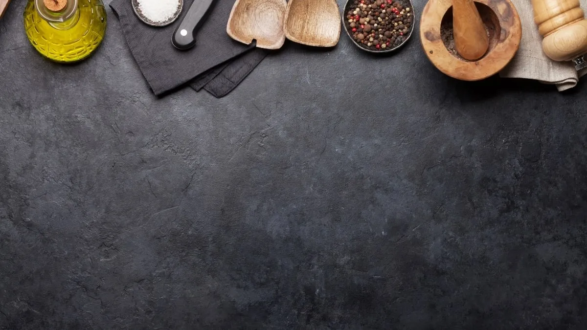 Hình nền PowerPoint chủ đề nhà bếp và dụng cụ nấu ăn